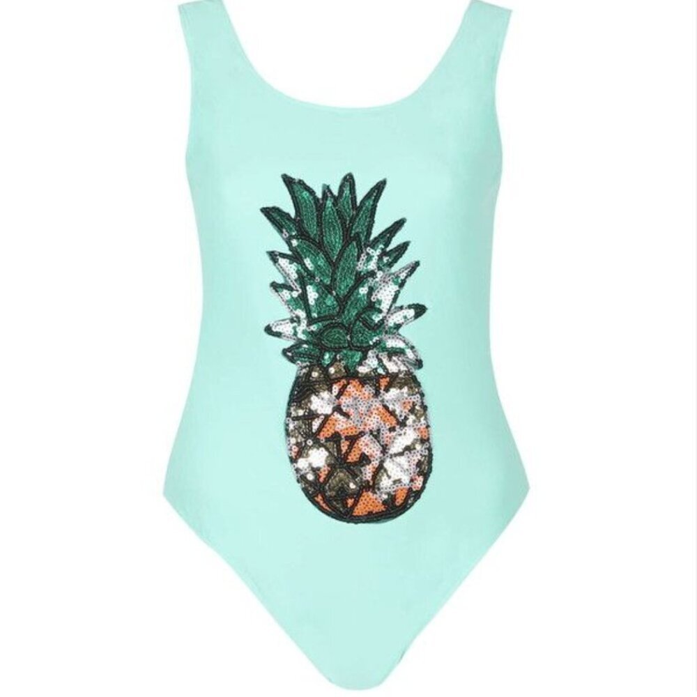 Rare London Sequin Pineapple One Piece Swimsuit